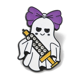 Булавки-призраки с эмалью и стразами в стиле хэллоуин, значок из сплава для рюкзака, одежда для женщин и мужчин