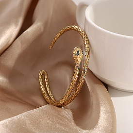 Double-layered Snake Bangle Bracelet for Women - Edgy, Retro and Hip-hop-inspired Fashion Jewelry