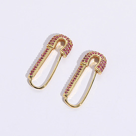 Chic and Unique Zirconia Ear Cuff Earrings with Paperclip Design for Women