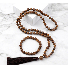 Деревянные круглые бусины подвески ожерелья и браслеты наборы