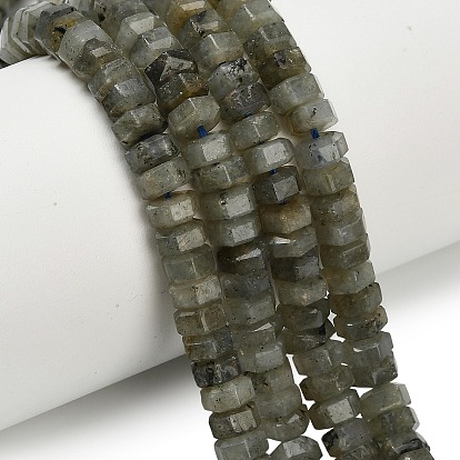 Природные лабрадорита бисер нитей, граненые, шестиугольник