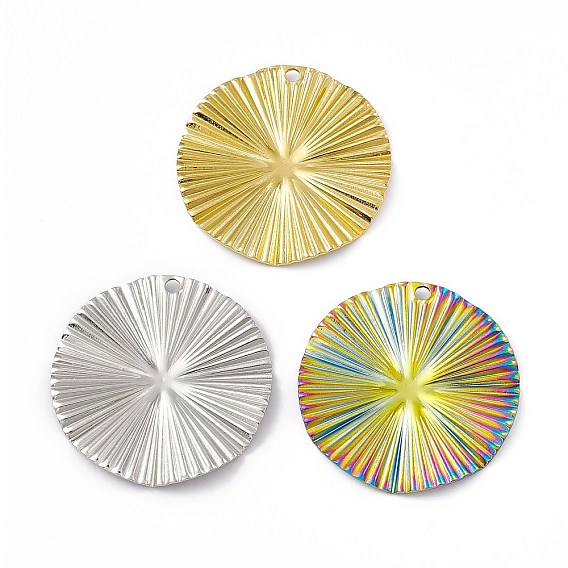 Ионное покрытие (ip) 304 подвески из нержавеющей стали, плоский круглый шарм