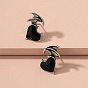 Fashion Devil Wing Heart-shaped Wing Earrings - Vintage Punk Love Earrings