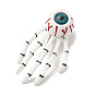 Halloween Theme Plastic Alligator Hair Clips for Woman Girl, with Iron Finding, Skeleton Hand with Eye Shape