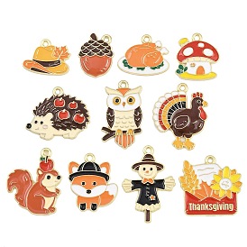 Подвески из сплава с эмалью на тему благодарения, без кадмия и без свинца, золотой свет