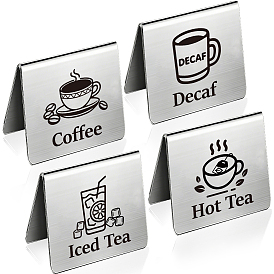 4шт. стол из нержавеющей стали для отеля или ресторана, табличка «Курение запрещено»