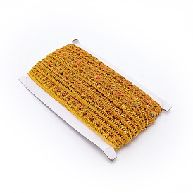 Metallic-Garn-Bänder, Jacquardband, Bekleidungszubehör, mit Pailletten