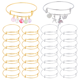 30шт 2 цвета регулируемый железный расширяемый браслет изготовление, без кадмия и без свинца