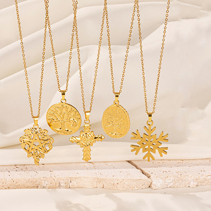 201 ожерелья с подвесками из нержавеющей стали для женщин