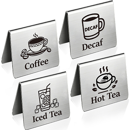 4шт. стол из нержавеющей стали для отеля или ресторана, табличка «Курение запрещено»