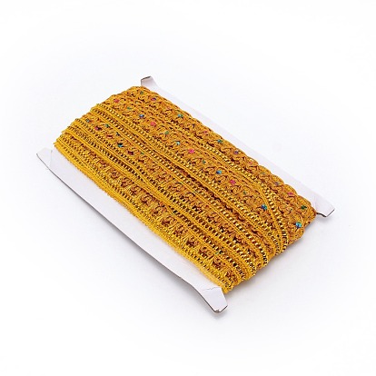 Metallic-Garn-Bänder, Jacquardband, Bekleidungszubehör, mit Pailletten