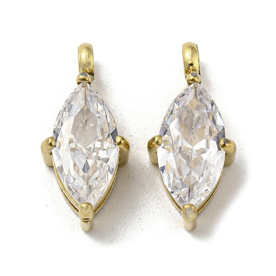 304 подвески из нержавеющей стали, с четким кубического циркония, Очарование лошадиных глаз