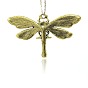 Vintage Dragonfly Pendant Necklace Findings, Alloy Enamel Pendants, with 

Rhinestone, Antique Bronze
