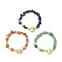 3 шт. 3 набор браслетов из бисера в стиле натуральных смешанных драгоценных камней для женщин