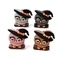 3 Perles focales en silicone d'Halloween, chouette sorcière