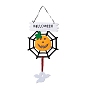 Halloween Theme Felt Cloth Hanging Door Signs, Wall Decoration, Decorative Props for Indoor, Outdoor, Spider Web & Ghost