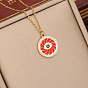 Jewelry personality dripping eye pendant temperament stainless steel collarbone chain necklace N1090