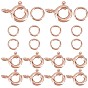 10 шт. 925 пружинные кольцевые застежки из стерлингового серебра, с 10 открытыми соединительными кольцами