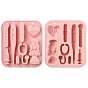 2Moldes de silicona para fondant con temática de enfermera, moldes de resina, para chocolate, caramelo, resina uv, fabricación artesanal de resina epoxi
