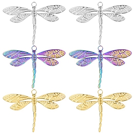 Stainless Steel Big Pendants, Dragonfly Charm