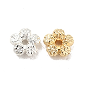Rack Plating Alloy Beads, Long-Lasting Plated, Cadmium Free & Lead Free, Flower