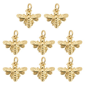 8шт. стойка с покрытием из латуни, подвески в виде пчел, с целью перехода в кольце, долговечный, без кадмия и без свинца