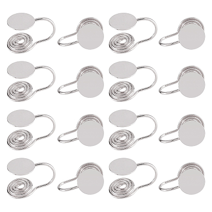 16шт. латунная спиральная фурнитура для амбушюров, украшения из проволоки для непроколотых ушей