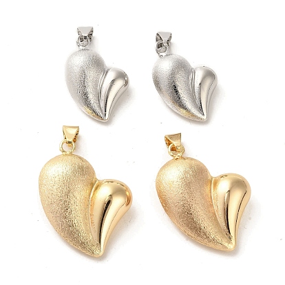 Pendentifs en laiton, sans cadmium et sans nickel et sans plomb, cœur
