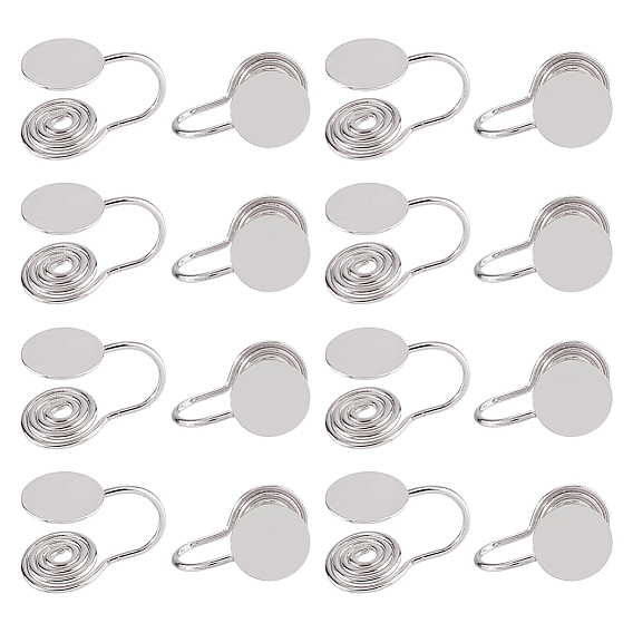 16шт. латунная спиральная фурнитура для амбушюров, украшения из проволоки для непроколотых ушей