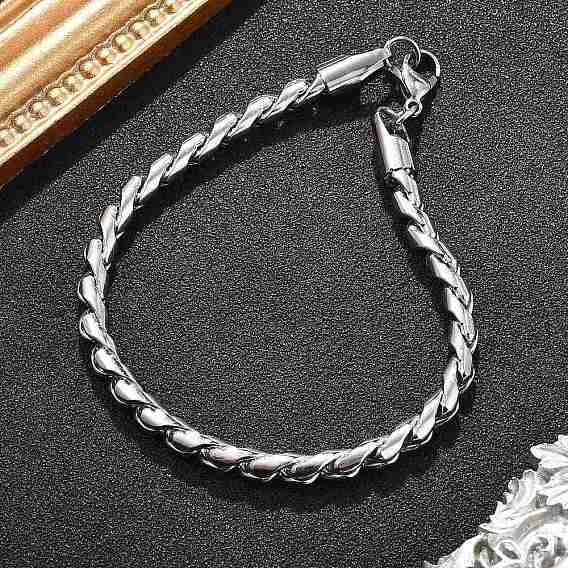 304 браслеты из нержавеющей стали с цепочкой для мужчин и женщин