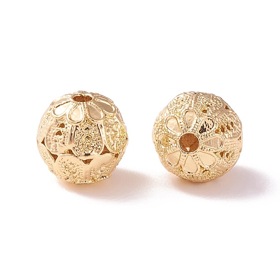 Латунные полые шарики, круглая с цветком