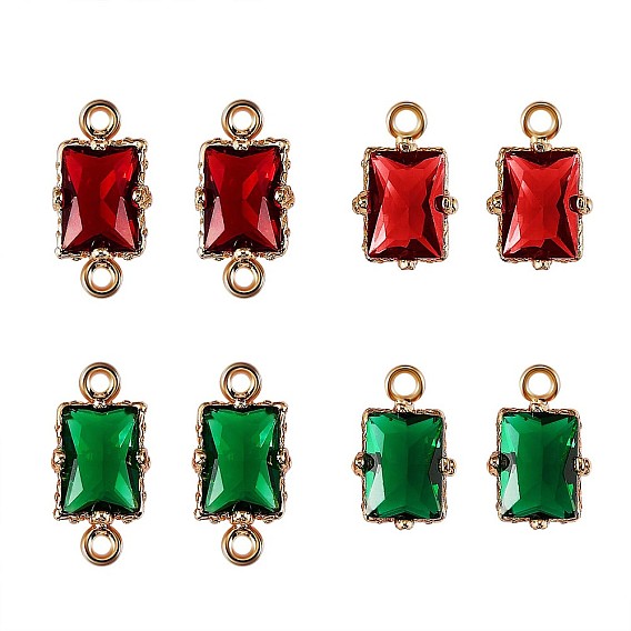 Набор для поиска поделок для изготовления ювелирных изделий, включая соединители и подвески из латуни с кубическим цирконием, прямоугольные