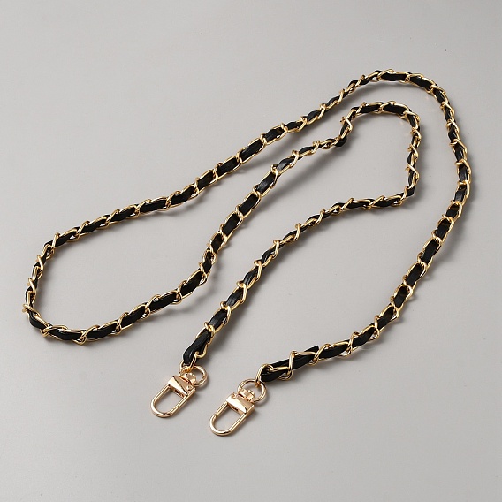 Цинковый сплав с цепочкой из искусственной кожи, с поворотными застежками сплава, для аксессуаров для замены сумок