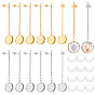 DIY Earring Making Kits, including 304 Stainless Steel Stud Earring Findings and Glass Cabochons