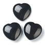 Natural Obsidian Heart Love Stone, Pocket Palm Stone for Reiki Balancing