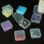 Plastic Craft Organizer Case Sets, 12/14/25 Grids Bead Containers, Rectangle