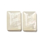 Resin Cabochons, Pearlized, Imitation Cat Eye, Rectangle