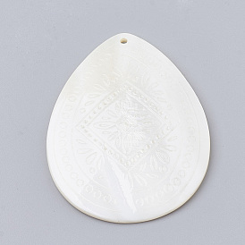 Freshwater Shell Pendants, Drop