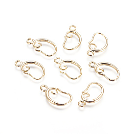 Латунные крючки для сережек, с горизонтальной петлей, долговечный
