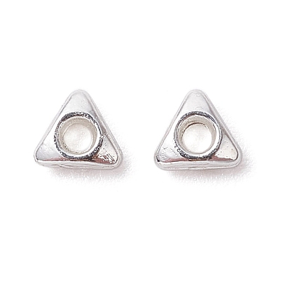 Alloy Triangular Beads, Long-Lasting Plated,