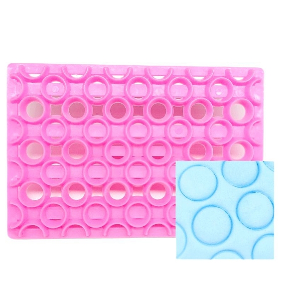 Food Grade Plastic Cookie Printing Moulds, DIY Biscuit Baking Tool, Round