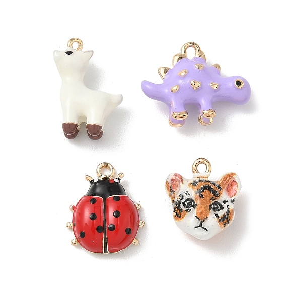 Подвески из эмали и сплава, золотые