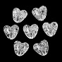 Transparent Crackle Acylic Beads, Heart