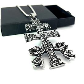 Ожерелья из нержавеющей стали с подвеской в виде ангела-креста в стиле хип-хопа для мужчин