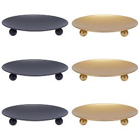 Iron Candle Holder, Candle Tray, Flat Round
