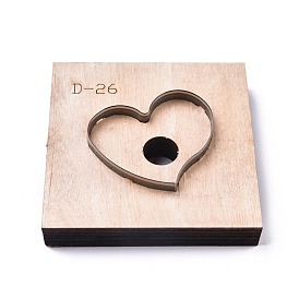 Wood Cutting Dies, with Steel, for DIY Scrapbooking/Photo Album, Decorative Embossing DIY Paper Card, Heart
