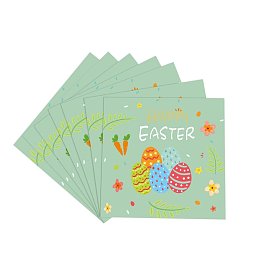 Easter Egg Paper Tissue, Disposable Napkins, for Party Festival Home Decorations, Square with Word Happy Easter