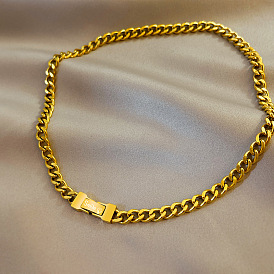 Trendy V-neck Cuban Chain Sweater Necklace - Unique Hip-hop Style Fashion Jewelry.