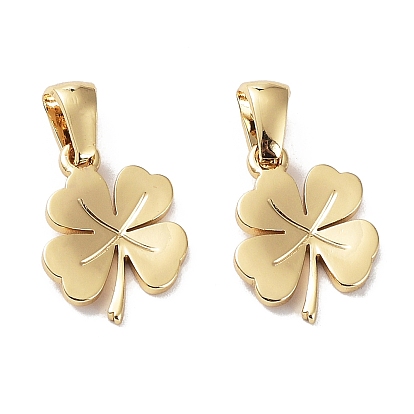 304 Stainless Steel Pendants, Clover Charm