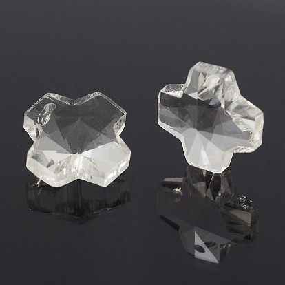 Faceted Cross Glass Charms